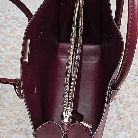 Michael Kors Large Mercer Satchel Crossbody Leather Bag NWT - Picture 7 of 9